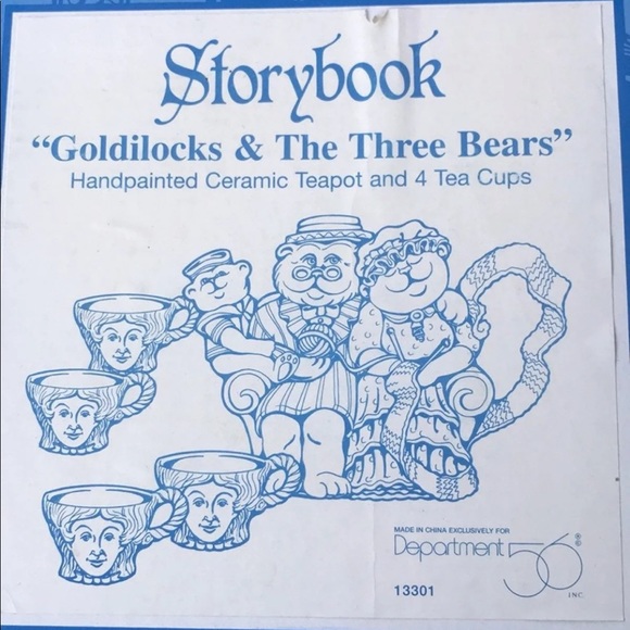 Department 56 Goldilocks & bears tea set - Picture 12 of 12